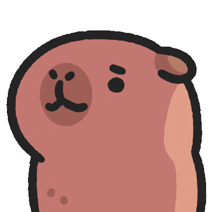 Capybara Smile Sticker