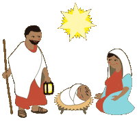 Holy Family Christmas Sticker by evangelisch.de