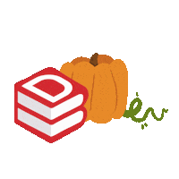 books2dooruk halloween orange book books Sticker