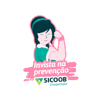 Rosa Outubrorosa Sticker by Sicoob Coopemata