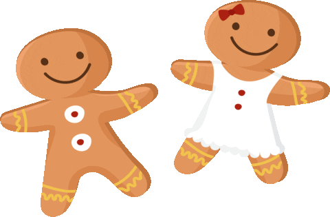 happy gingerbread man Sticker
