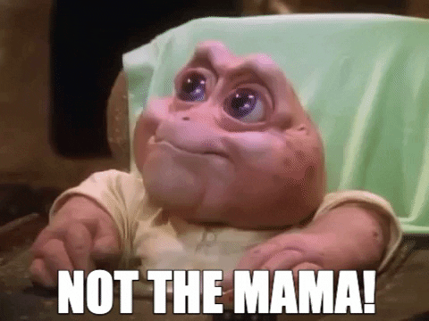 Retropond giphygifmaker dinosaurs baby sinclair not the mama GIF