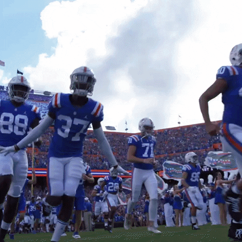 Happy College Football GIF by Florida Gators