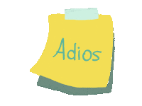 Post It Au Revoir Sticker by Alejandra Baiz