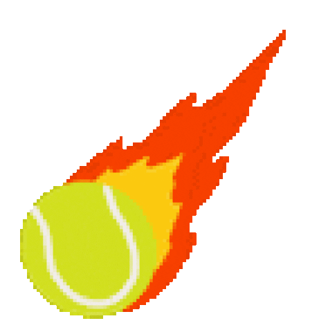 Fire Tennis Sticker by Rippa Sippa