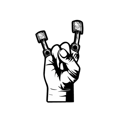 stuntfreaksteam giphygifmaker rock fist rocknroll Sticker