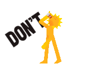 care dont Sticker by Joe Le Huquet