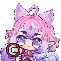 OkamiraVT hey vtuber chibi yell Sticker