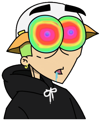 yolk______ fashion cartoon psychedelic energy Sticker