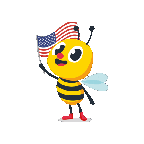 BrightPathKids giphygifmaker flag america smiling Sticker