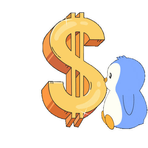 Money Invest Sticker by Pudgy Penguins
