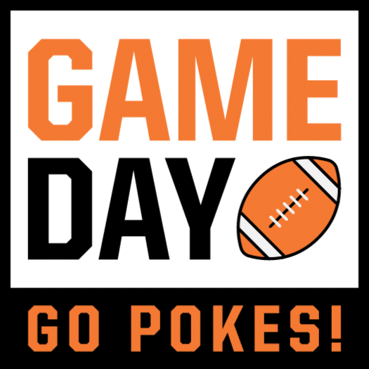 Game Day Football Sticker by Oklahoma State University