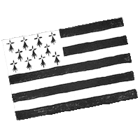 maudefuric flag blackandwhite bretagne drapeau Sticker