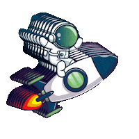 syndexcomex astronauta pra cima pracima voa Sticker