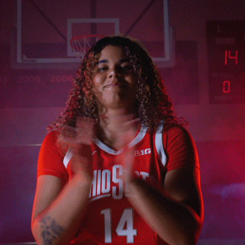 Basketball Clap GIF by Ohio State Athletics