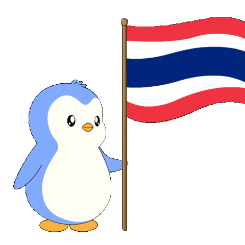 Penguin Flag Sticker by Pudgy Penguins