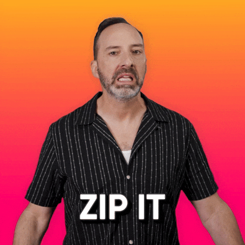 Say No More Shut Up GIF by Tony Hale