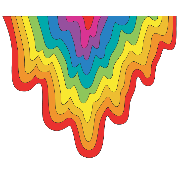 Rainbow Gradient Sticker by Jen Stark