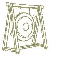 Meditation Gong Sticker by Vabali Spa