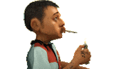 Animation Smoking Sticker by Cuco