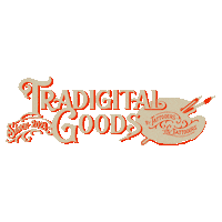 tradigitalgoods lettering banner brush pen Sticker