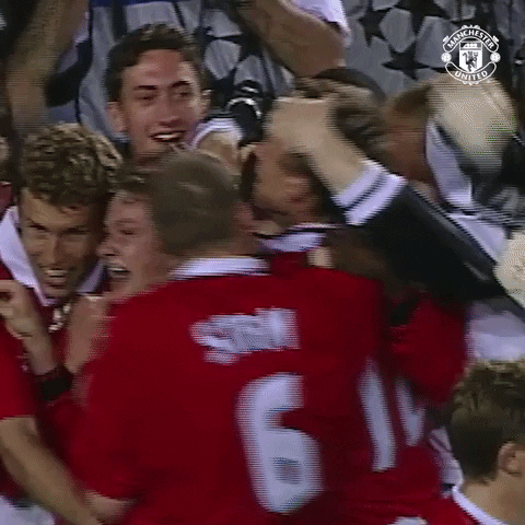 Happy Champions League GIF by Manchester United