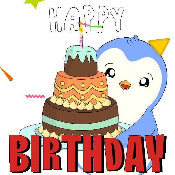 Happy Birthday Party Sticker by Pudgy Penguins