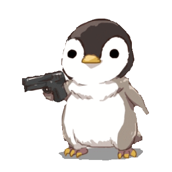 gun penguin STICKER by imoji