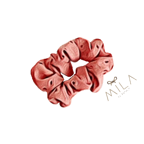 milas__essentials giphyupload pink accessory scrunchie Sticker