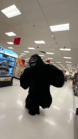 Chubsuit gorilla target gorilla suit dancing gorilla GIF