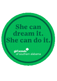 She Can Girl Scouts Sticker by Girl Scouts of Southern Alabama