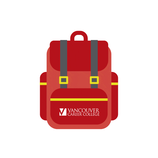 VancouverCareerCollege giphyupload backpack orientation vancouvercareercollege Sticker