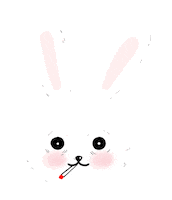 smoke bunny Sticker by ceydakoc