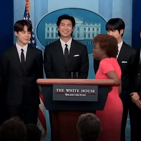 RM laughs.