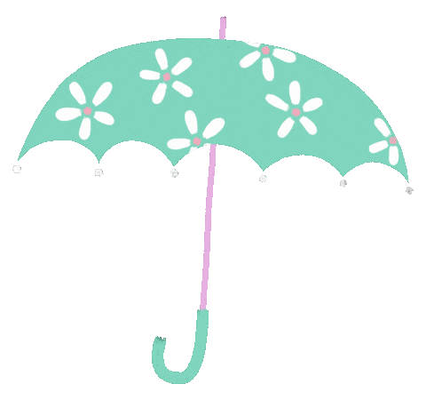Rainy Day Flowers Sticker
