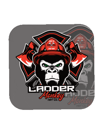 laddermonkeyhatco lm ladder monkey ladder monkey hat co laddermonkey Sticker