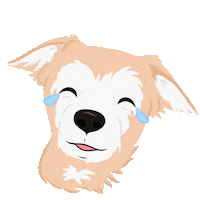 Emojigrafie dog laughing dogs emoji Sticker