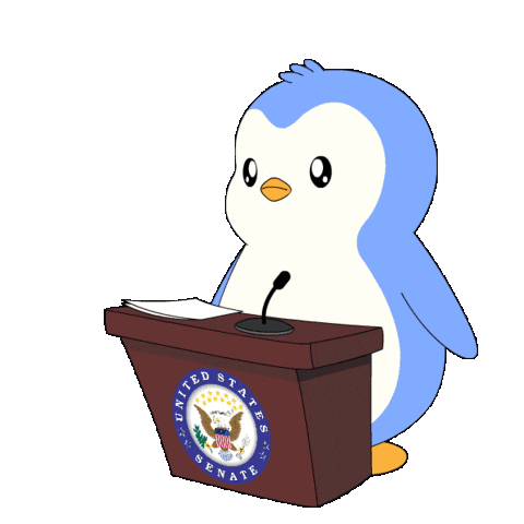 Public Speaking What Sticker by Pudgy Penguins