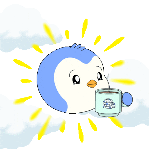 Happy Good Morning Sticker by Pudgy Penguins