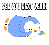 Happy New Year Penguin Sticker by Pudgy Penguins