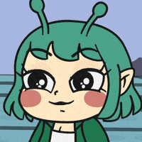 Staring Alien Girl GIF