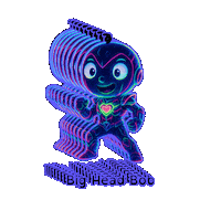 Happy Heart Sticker by BigHeadBob.com