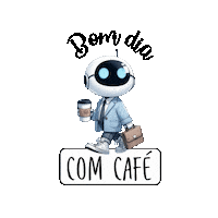 aduanstudio cafe bomdia robo aduanstudio Sticker