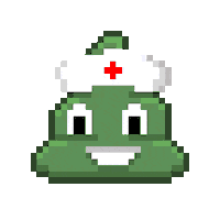Pixel Shitting Sticker by Poopies.io