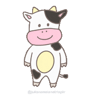 Cow Vaca Sticker by Juliana Maia Nutri APLV