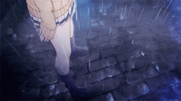 Sad Girl Rain GIF