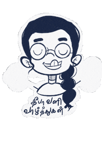 Tamil Happy Diwali Sticker by Rafflesia Illustration