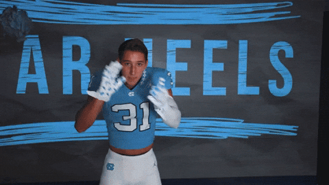 Lets Go Football GIF by UNC Tar Heels