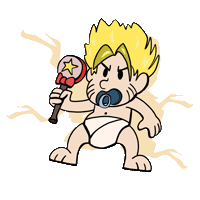 HiAdventureCast anime baby dnd dungeons and dragons Sticker