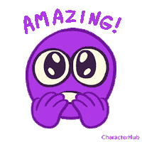 characterhub amazing amazed awe so cool Sticker